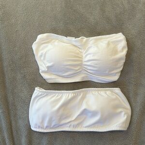 Brand New white bandeau strapless bras Sz M